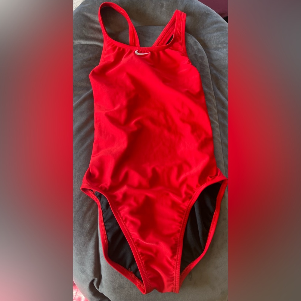 Nike One-Piece Red Swimsuit